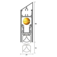 Kilargo IS8020si Facefixed or Fully Mortised 820mm cuts to 610mm Clear IS8020si-0820CA