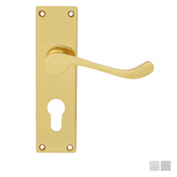 KR Lucas Pavtom Scroll Door Lever Euro Keyhole - Available in Various Finishes