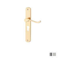 KR Lucas Pavtom Door Lever Handle on Scroll Lever Slim Plate Euro 48mm - Available in Various Finishes