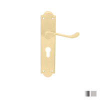 KR Lucas Pavtom Door Lever Handle with Euro Keyhole 48mm - Available in Various Finishes