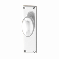 Restocking Soon: ETA Early November - KR Lucas Pavtom Oval Door Knob on Rectangular Short Plate Chrome Plated 7507/0CP