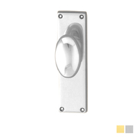 KR Lucas Pavtom Oval Door Knob on Rectangular Short Plate - Available in Various Finishes