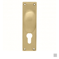 KR Lucas Pavtom Oval Door Knob Rectangular Short Plate Euro Keyhole - Available in Various Finishes