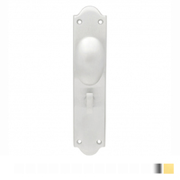 KR Lucas Pavtom Oval Door Knob on Victorian Plate Privacy - Available in Various Finishes