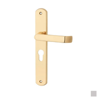 KR Lucas Pavtom Wide Lever Handle Slim Pl Euro 85mm 225x35mm Available in Polished Brass and Satin Chrome Finish