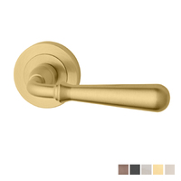 KR Lucas Pavtom Allure Door Lever Handle on Round Rose Concealed Fix - Available in Various Finishes