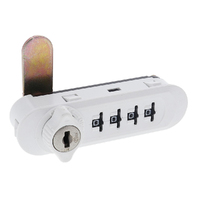 Restocking Soon: ETA Mid September - Cyberlock 4-Dial Combination Lock Right Hand White For Lockers 4DIALCLHRHN-WH-001