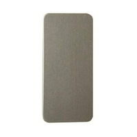 Souber EE2 Rectangular Plain Plate Escutcheon Self Adhesive Anodised Silver EE2/U/SA