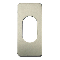 Souber UE2 Oval Rectangular Escutcheon Self Adhesive Silver Anodised UE2/SA