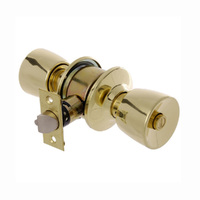 Brava Urban Cylindrical Tulip Entrance Knob Set 60/70mm Backset Polished Brass BRC6700B