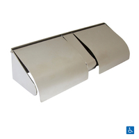 Metlam Double Lockable Toilet Roll Holder with Hood Polished Stainless Steel ML271_TRH_PSS