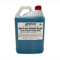 Metlam Aloe Vera Liquid Hand Soap - Azure Blue 3 x 5 Litre Bottles per Carton ML_HLS