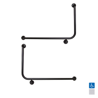 Metlam Side Wall Grab Rail 90degree - Available in Various Finishes and Handing