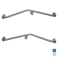 Metlam Corner Shower Grab Rail - Available in Left and Right Handing