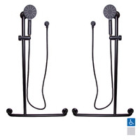 Metlam Offset Shower and Grab Rail Kit - Available in Various Finishes and Handing