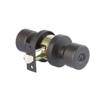 N2lok Keg Door Knob Privacy Set Clear Pack Matt Black 550RKEGMBCP