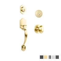 N2lok Charente Door Handle Double Cylinder with Egg Knob Entrance Set Box Pack