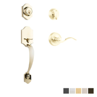 N2lok Charente Door Handle Single Cylinder Flutto Lever Entrance Set - Available in Various Finishes