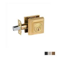 N2lok Forged Brass Single Cylinder Square Deadbolt - Available in Various Finishes