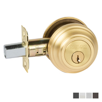 N2lok Forged Brass Deadbolt Round Double Cylinder - Available in Various Finishes