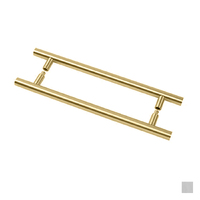 N2lok Vienne Tube Door Pull - Available in Satin Stainless Steel and Satin Brass