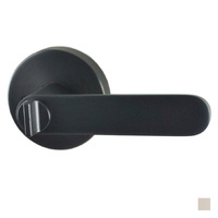 Nidus Spring Round Rose Radius End Door Lever Privacy Set - Available in Various Finishes