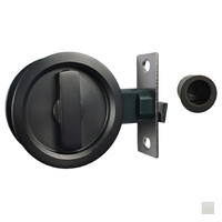 Nidus Cavity Sliding Privacy Door Lock with Edge Pull - Available in Graphite Grey and Polished Stainless Steel
