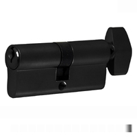 Nidus Single Euro Cylinder 5 Pin C4 with Thumb Turn 60mm - Available in Matt Black and Polished Chrome Finish