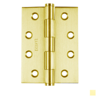 Scope Brass Butt Hinge Fixed Pin 100x76x3mm - Available in Various Finishes