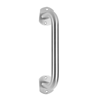 Scope Pull Handle Mitre Offset on Rose 180mm Satin Stainless Steel PHMR18019TSS