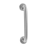 Scope Door Pull Handle 150x16mm Tube on Round Rose Satin Stainless Steel PHRC150.16TSS