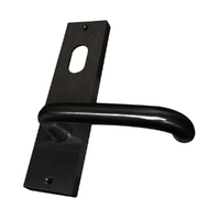 Lockton Square End Internal Plate Cylinder Hole & Lever Matt Black SQ-01V-25-BLK