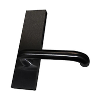 Lockton Square End External Plate Lever Only Matt Black SQ-02C-25-BLK