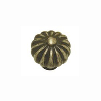 Superior Brass Cabinet Cupboard Knob Fluted 37mm Matt Black 2091