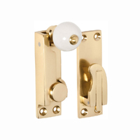 Superior Brass Sash Lock Traditional Porcelain Knob Polished Brass 3132