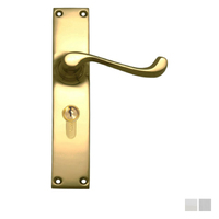 Superior Brass Contemporary Door Lever Entrance Set - Available in Various Finish and Sizes