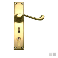 Superior Brass Contemporary Door Lever Entrance with Privacy Lock - Available in Various Finishes