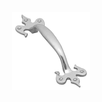 Superior Brass Classic Fleur-de-Lis Entrance Pull Handle 100mm Chrome Plate 33109