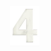 Austyle Architectural Numeral Number 4 Polished Stainless Steel 150mm 38924