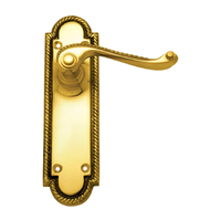 Superior Brass Georgian Door Lever Passage Set 175mm Polished Brass 4058