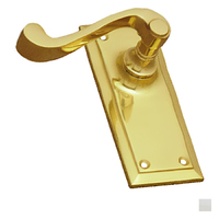 Superior Brass Door Lever on Single Step Plate Passage Set - Available in Various Finishes