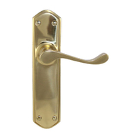 Superior Brass Colonial Design 2 Door Lever Passage 200mm Polished Brass 4176