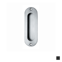 Austyle Oval Flush Pull Face Fix 120x40mm - Available in Matt Black and Satin Stainless Steel