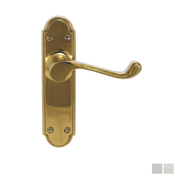 Superior Brass Door Lever on Plate Passage Set - Available in Various Finishes