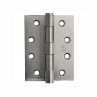 Austyle Door Fixed Pin Hinge 100x75x2.5mm Satin Chrome 45318