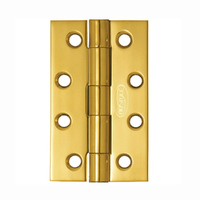 Austyle Door Hinge Fixed Pin Polished Brass - Available in Various Sizes