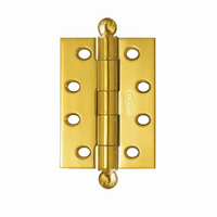 Austyle Door Butt Hinge Ball Tip Loose Pin Polished Brass - Available in Various Sizes