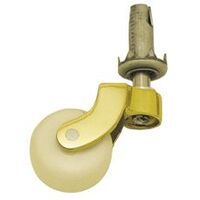 Superior Brass Castor White Ceramic Wheel Pin & Socket - Available in Various Sizes