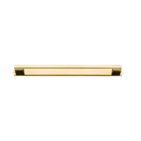 Iver Cali Cabinet Pull with Backplate CTC 256mm Polished Brass 0517B