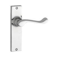 Tradco Fremantle Lever Handle on Rectangular Backplate Passage Chrome 1045